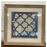 (L) Large Piece of Framed Walk Art. 31" x 31"