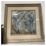 (L) Modern Style Hanging Art Work In a Wood Frame