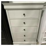 (L) Modern Style 5 Drawer Wood Dresser. 31" x 4