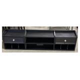 (L) Wood Storage Unit For Bed. 56" x 14" x 9"