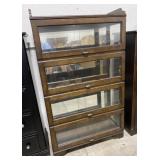 (L) Wood Sliding Display Case. 36" x 56" x 15"