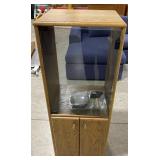 (Q) Wood Media Cabinet 48" x 17" x 15"