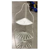 (Q) 3 Shelf Corner Storage Display. 39" Tall