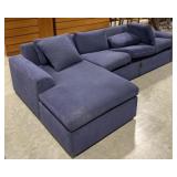 (H) Large 2 Section Couch. 112" x 27" x 57"