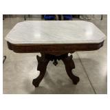 (Q) Victorian Style Marble Top Table.