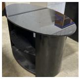 (H) Omnimount Glass Top and Shelves Media Stand