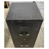 (H) 2 Door Metal Filing Cabinet. 28" x 18" x 15"