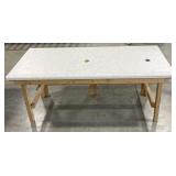 (Q) Wood Base Counter Top Piece. 59" x 24" x 26"