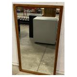 (H) Hanging Wood Frame Mirror. 42" x 23"