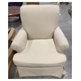 (AF) Vintage White Cloth Rocking Lounge Chair