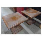 (AF) Pair of Wooden End Tables measuring 18" x 19