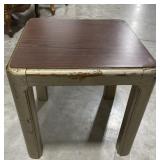 (D) Wooden stool that measures 16" x 16" x 15"