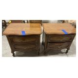 (D) Wooden nightstands approx 25" x 16" x 24-1/2"