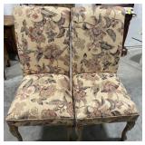 (D) Floral Design Wooden Chair. Bidding on times