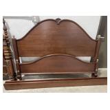 (Q) wooden bed frame. Headboard 64-1/2" x 49"