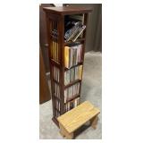 (Q) 8" by 10"  x 40" CD Shelf and stool