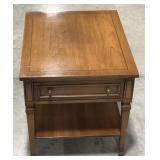 (AF) Wooden end table measuring 21.5" by 27.5"