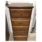 (AF) Wooden 5 drawer dresser measuring 20" by 17"