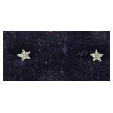 (W) Diamond Star Stud Earrings