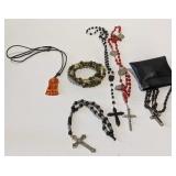 (W) Lot of Religious Jewelry(5) necklaces and (1)