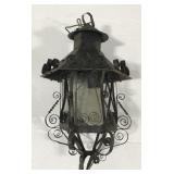 (EE) Vintage Black Iron Lantern 1960