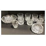 (H) Crystal glasses candy dishes and more
