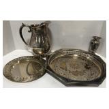 (H) Lot of silver plated dishes including Wallace