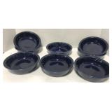 (H) set of 8 Fiesta blue bowls