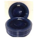 (H) Lot of 8 Fiesta blue plates
