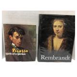 (H) Picasso and Rembrandt coffee table books