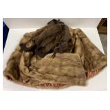 (Q) Fur Shawl with Mink Scarf