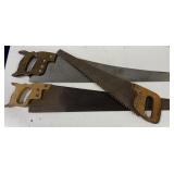 (Q) Lot of three vinatage hand saws