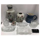 (Q) assorted lot including flower vases, pitcher,