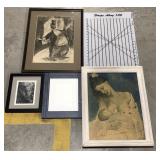 (Q) Lot of assorted picture frames and artwork