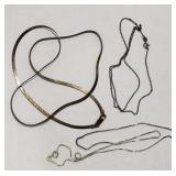 (Q) STERLING SILVER NECKLACES CHAINS