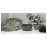 (H) Lot of various pottery decor