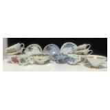 (H) Various Porcelain Teacups and Saucers