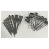 (EE) Two Sets of Vintg. Aluminum Measuring Spoons