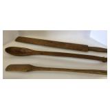 (EE) Vintage wooden kitchen utensils