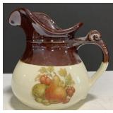 (AF) Vintage McCoy brown  pears Pitcher