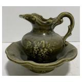 (AF) Vintage McCoy Pottery Pitcher and Basin Wash
