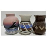 (AF) Southwestern Pottery Vases 5.5"-6.5" tall