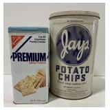 (AF) Vintage Tin Containers of Premium Crackers