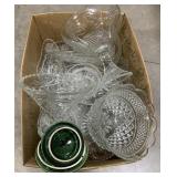 (AK) Box Of Pressed Glass Dishware