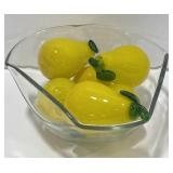 (AK) Glass Bowl With Glass Pears