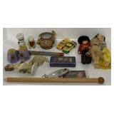 (AT) Lot including Salt and Pepper Shakers, Toy