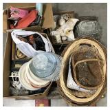 (AK) Pallet Lot w/ Wicker Baskets,Glassware, and