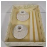 (AT) Lenox candlesticks w/ candles