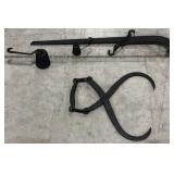 (AT)Vintage ice tongs and tobacco Scale