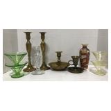 (AK) Flat of Glassware, Ceramic Vase, Crystal and